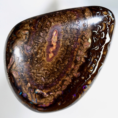 SOLID BOULDER OPAL Huge 56ct! Sparkling bright fire amongst patterned boulder opal